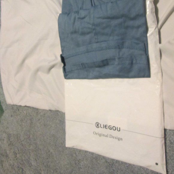 KLIEGOU Original Design Men's size L Hipster Hip Hop Hoodie Cotton T-Shirt Blue - Picture 4 of 4